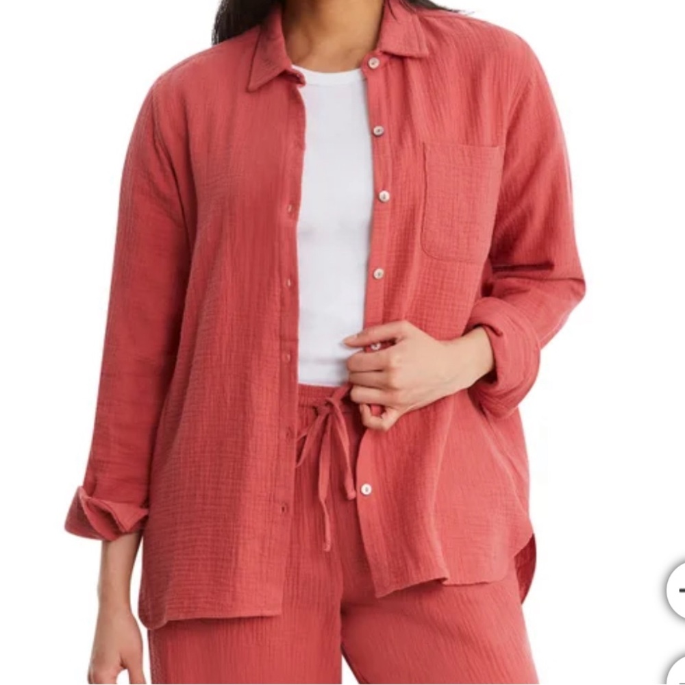 Jessica Simpson Ladies' Gauze Button Front Shirt Size L